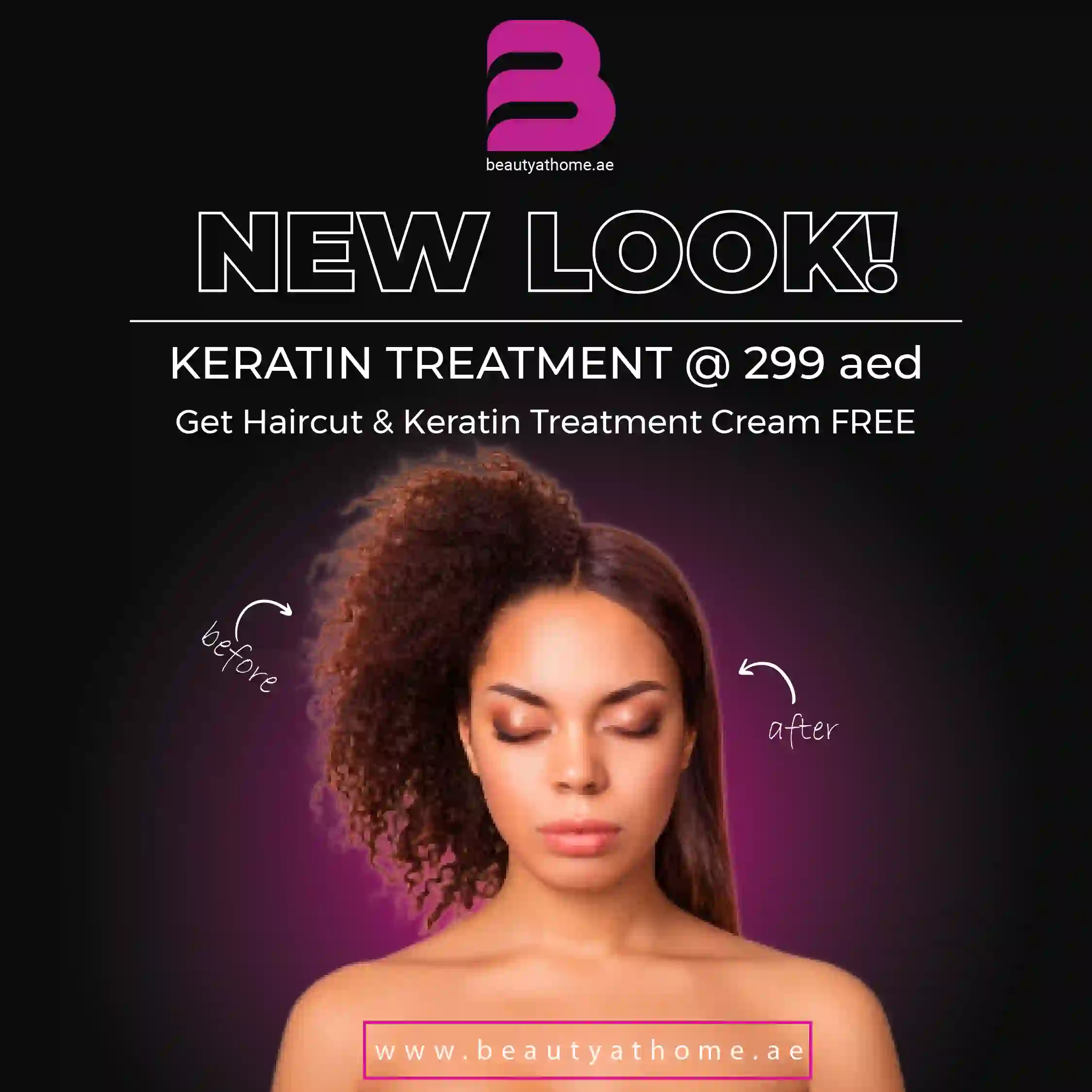 Best Keratin Hair Treatment Dubai | BeautyAtHome